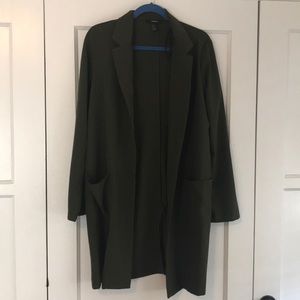 Forest Green Long Blazer